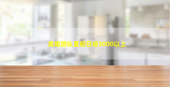 龙姐团队直招日结3000以上